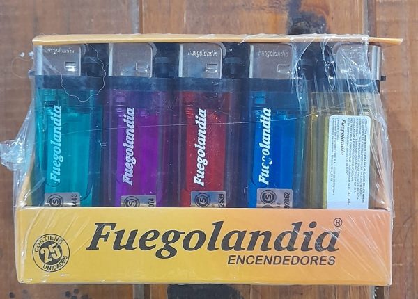 ENCENDEDOR TRANSPARENTE FUEGOLANDIA x25u