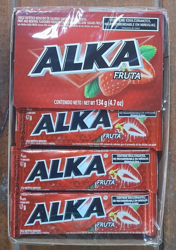 ALKA CHICLE FRUTA DISPLAY 20 x4u