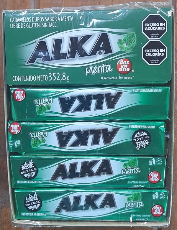 ALKA CARAMELO MENTA MENTOL DISPLAY 12 x9u