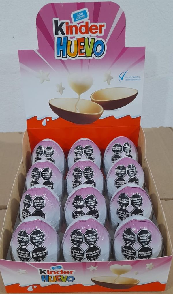 HUEVO KINDER SORPRESA ROSA (VENTA x6 UNIDADES)