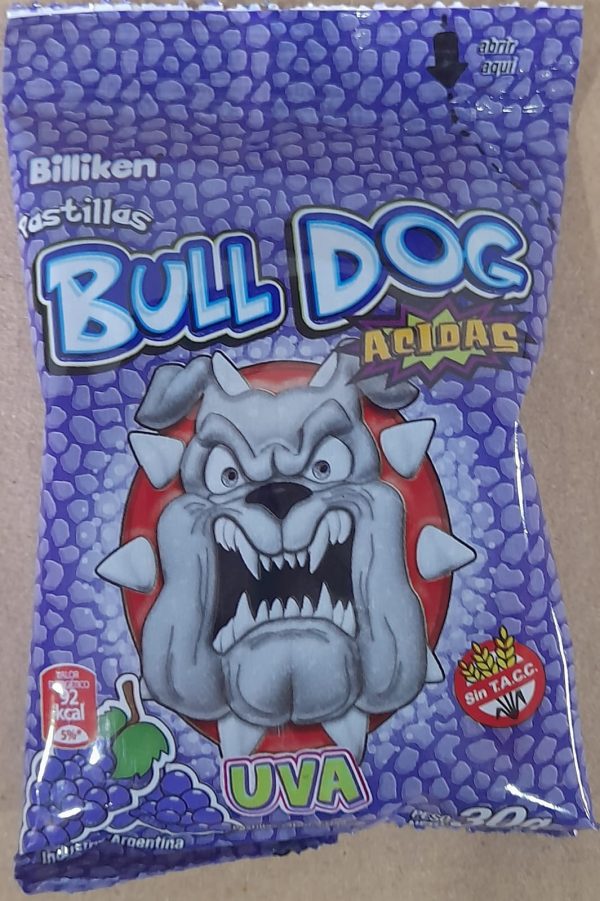 BULL DOG PASTILLAS UVA x12u