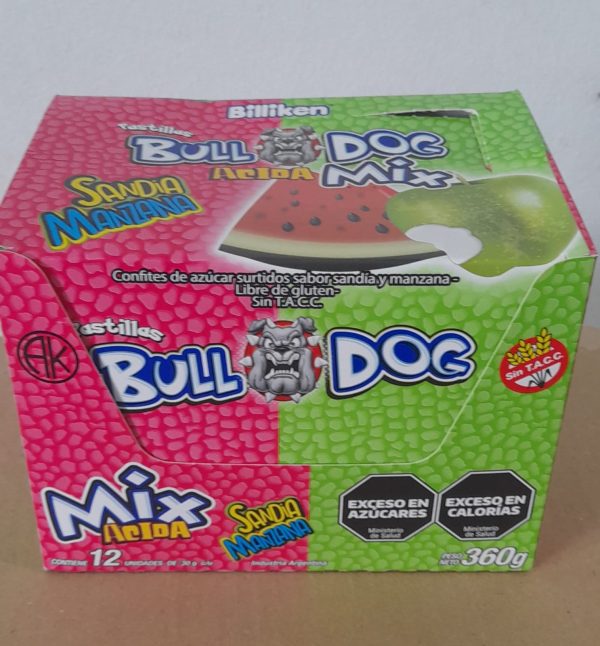 BULL DOG PASTILLAS SANDIA/MANZANA x12u - Image 2