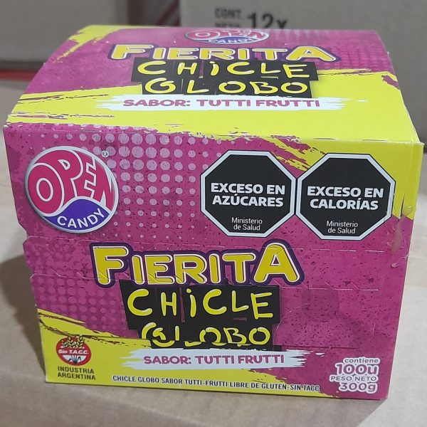 CHICLE FIERITA FRUTA(tutti frutti) x100u