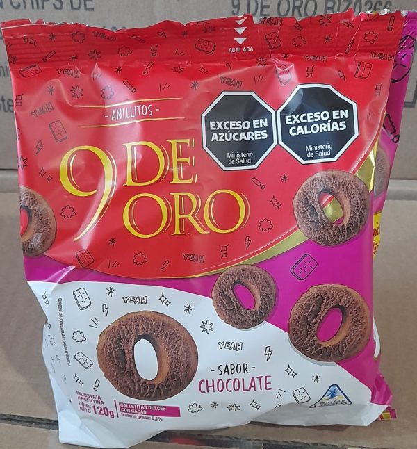9 DE ORO ANILLOS CHOCOLATE 120gr