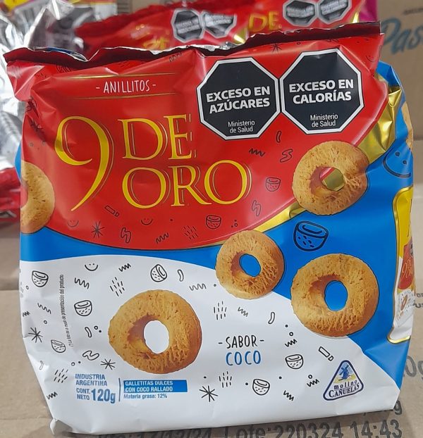 9 DE ORO ANILLOS COCO  120gr