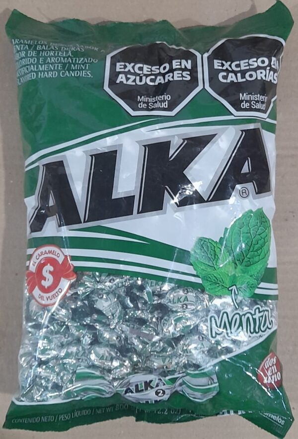 ALKA CARAMELO MENTA BOLSA 400 UNIDADES