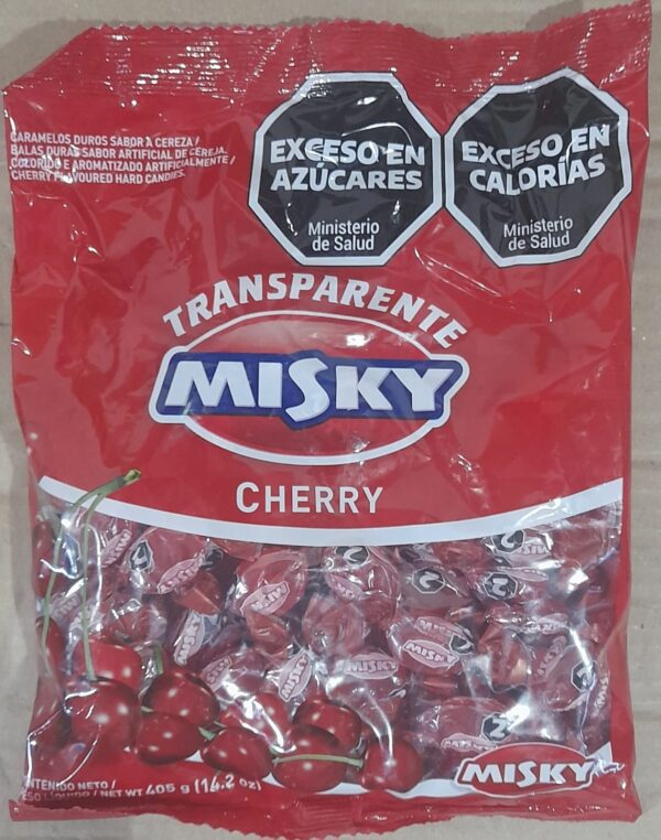 MISKY CARAMELO CHERRY TRANSPARENTE 90 UNIDADES