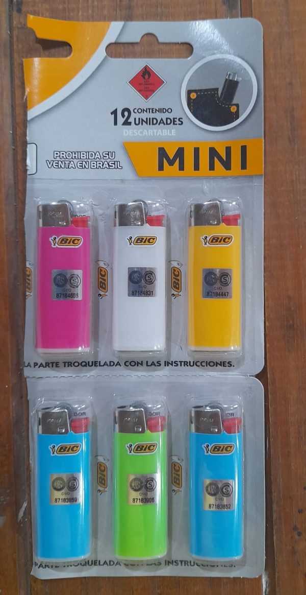 ENCENDEDOR BIC MINI (6 UNIDADES)