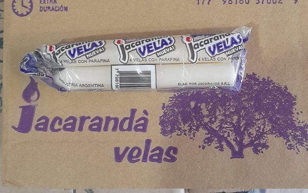 VELA JACARANDA BLANCA CORTA 4x105mm