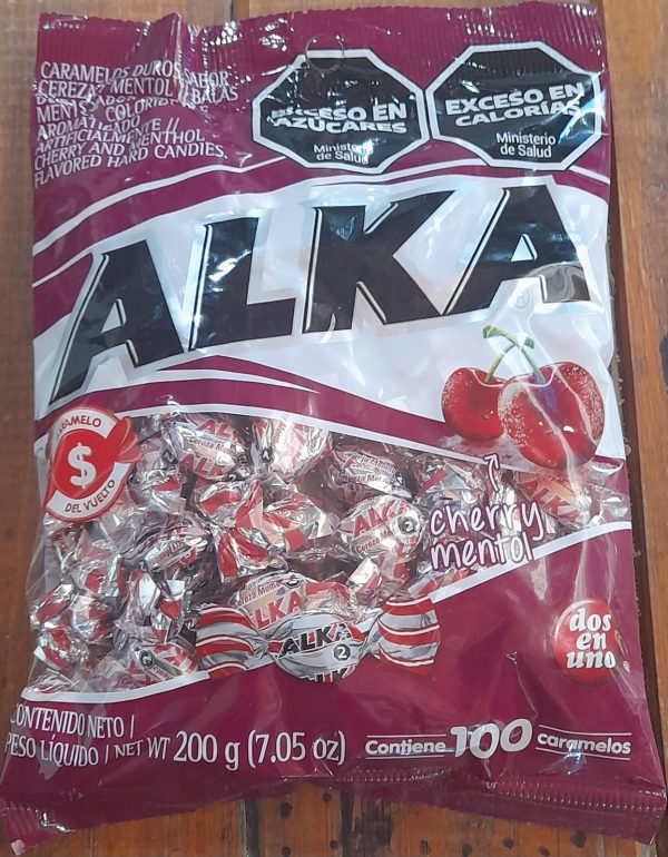 ALKA CARAMELO CHERRY BOLSA 100 UNIDADES9LO