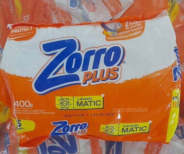 JABON EN POLVO ZORRO NARANJA MATIC 400gr