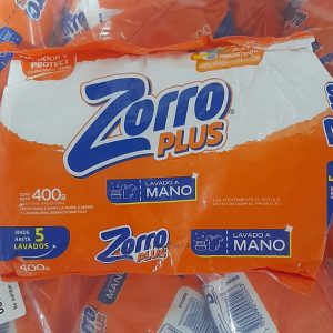 JABON EN POLVO ZORRO NARANJA MANO 400gr
