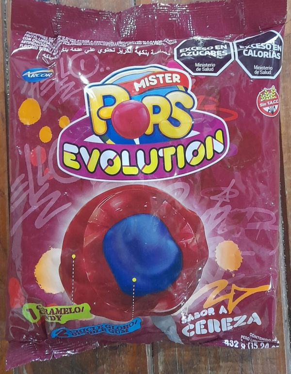 CHUPETIN C/CHICLE EVOLUTION CEREZA x24u