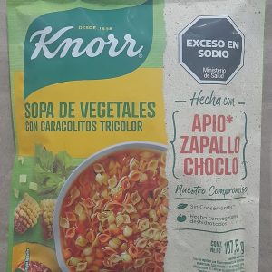 Knorr Sopa de VEGETALES C/ CARACOLITOS TRICOLOR