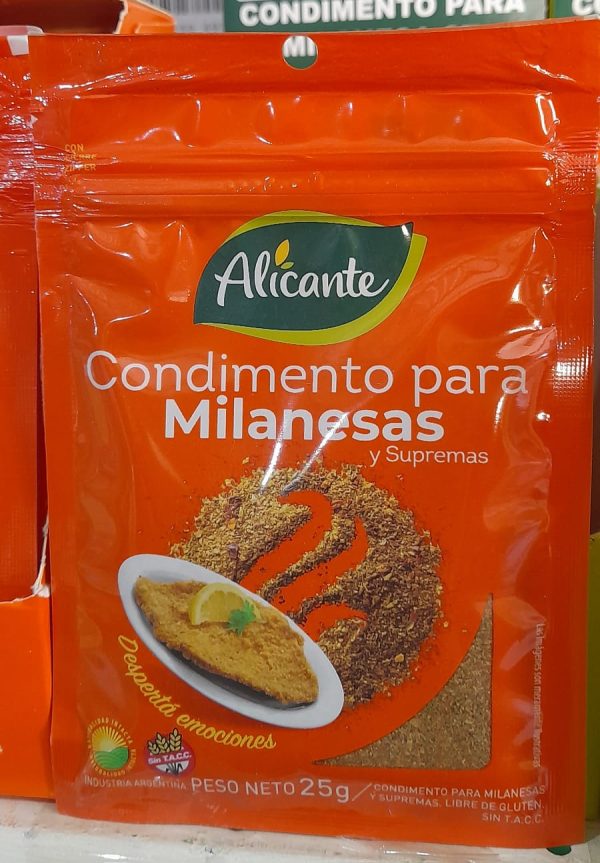 CONDIMENTO PARA MILANESA ALICANTE 25gr