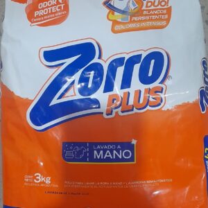 JABON EN POLVO ZORRO NARANJA MANO 3kg