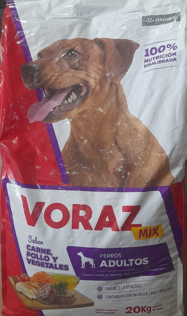 VORAZ ALIMENTO PERRO ADULTO MIX 20kg +2kg