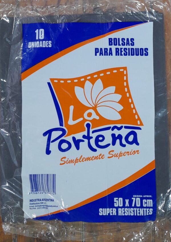 BOLSA RESIDUOS LA PORTEÑA 80x110 x10u