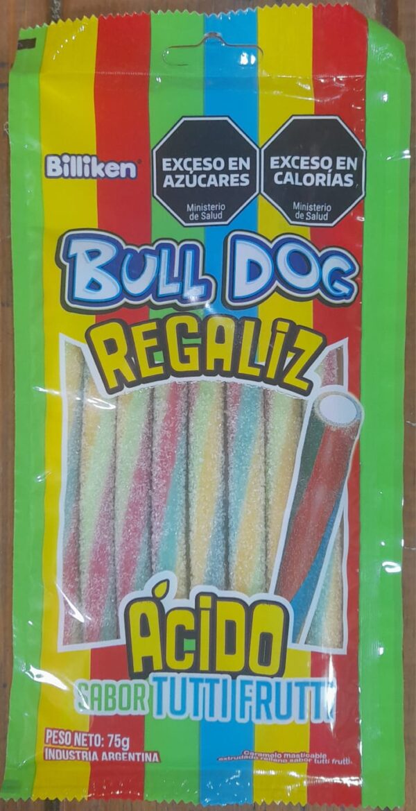 REGALIZ BULL DOG TUTI FRUTI  x8u