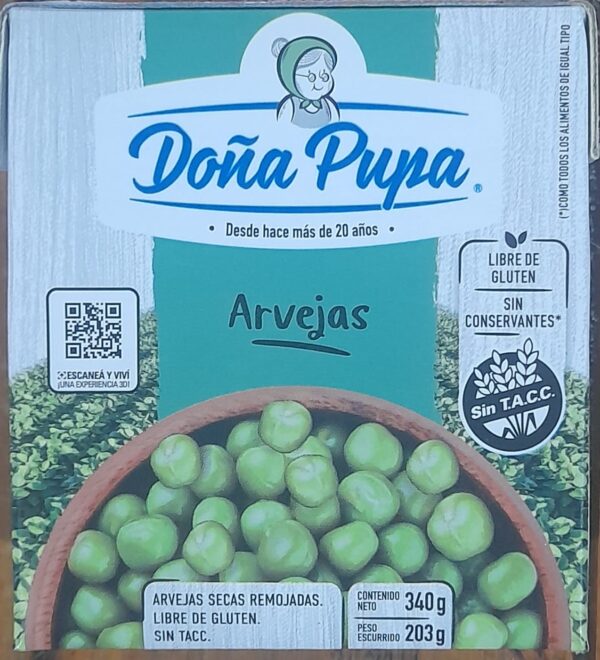 ARVEJA DOÑA PUPA TETRA 340gr