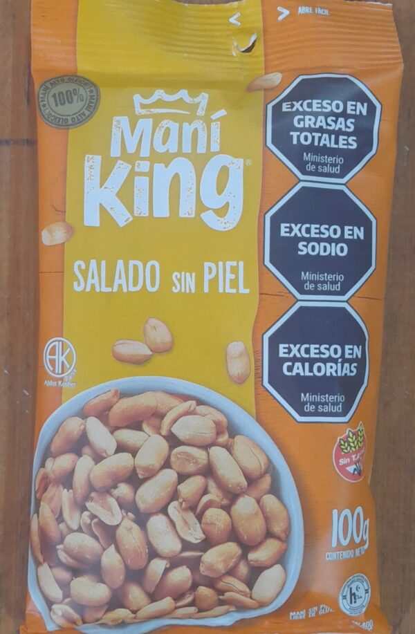 MANÍ KING Salado Sin Piel x100g