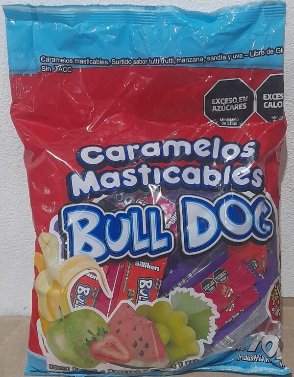 BULL DOG CARAMELO MASTICABLE x100u