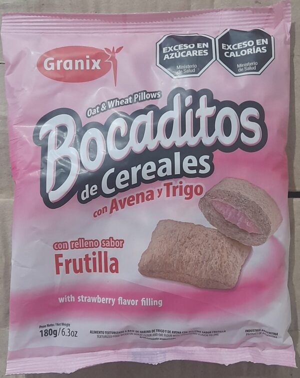 BOCADITO CEREAL RELLENO FRUTILLA GRANIX 180gr