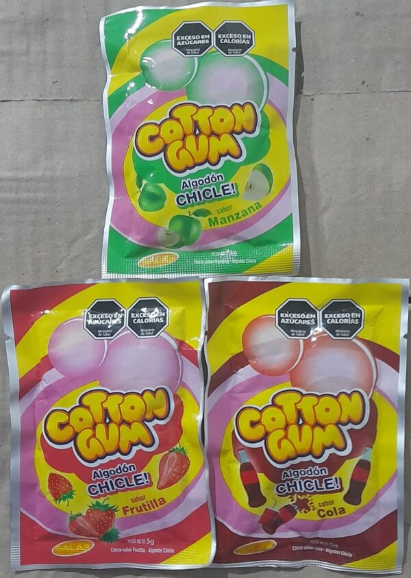 Chicle Algodón Cotton Gum  x5g