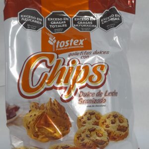 TOSTEX CHIPS DULCE DE LECHE GRANIZADO 300gr (10u)